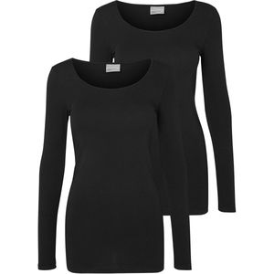 Vmmaxi - T-shirts - 2-pack - U-Hals - Lange Mouwen - Extra Lang - Regular Fit
