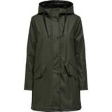 Onlsally - Tussenjas - Waterafstotend - Met Capuchon - Lang - Gerecycled Polyester Vulling