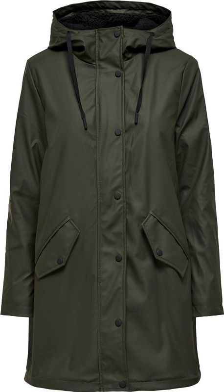 Onlsally - Tussenjas - Waterafstotend - Met Capuchon - Lang - Gerecycled Polyester Vulling