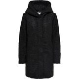 JDY - JDYSONYA LONG BOUCLE HOOD JACKET - Dames Jas - Hab - Teddy - Capuchon - Polyester