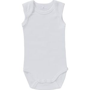 NAME IT Uniseks babyrompertjes (set van 3), wit (wit helder wit)., 62