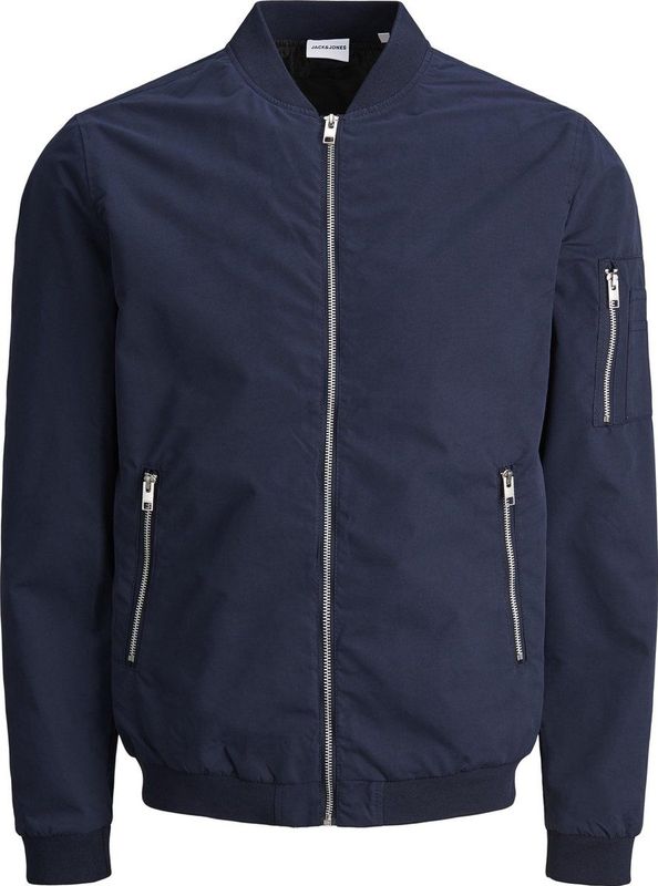 Jack & Jones - JJERUSH - Bomberjas - Blauw - 100% Polyester