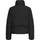 Winterjassen - Black - Gewatteerde Stof - Ritssluiting - Staande Kraag