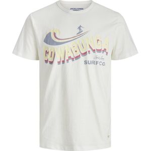 Jack & Jones - JORAIDENS TEE SS CREW NECK - Cloud Dancer - Katoen - Korte Mouw