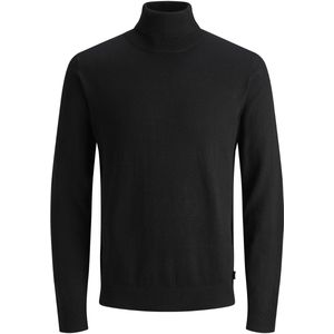 Jack & Jones - Heren Trui Emil Knit Roll Neck - Zwart - Maat M