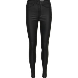 NOISY MAY Coated Slim Fit Broek NMCALLIE Zwart