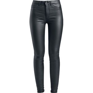 NOISY MAY Coated Slim Fit Broek NMCALLIE Zwart