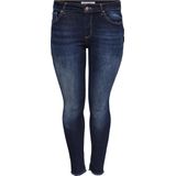 Only Carmakoma Damesjeans, Donkerblauw denim