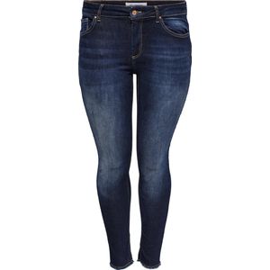 Carwilly - Skinny Fit Jeans - Licht Verwassen Dark Denim Look