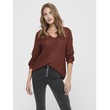 JDY - Gebreide Pullover - Blauw - V-Hals - Lange Mouwen - Knit Fit