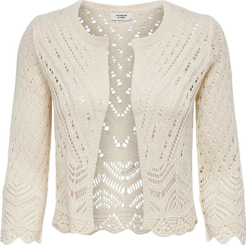 JDY - Vest - V-Hals - 3/4 Mouwen - Cropped - Knit Fit