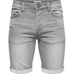 Korte Broeken - Grey Denim - Knoopsluiting - Steekzakken