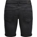 Onsply - Mid Waist Slim Fit Shorts - Dark Denim - Regular Fit