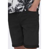 Onsply - Mid Waist Slim Fit Shorts - Dark Denim - Regular Fit