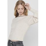 Only Trui Onlelsa Pullover Knt Noos 15210667 Pumic Stone/white Dames