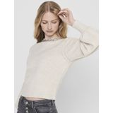 Only Trui Onlelsa Pullover Knt Noos 15210667 Pumic Stone/white Dames