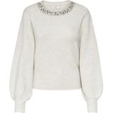 Only Trui Onlelsa Pullover Knt Noos 15210667 Pumic Stone/white Dames