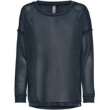 Only Milda LS Mesh SWT Sportsweater Dames Zwart