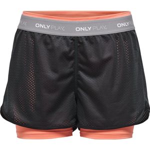 Only Play - ONPMALIA MESH LOOSE TRAIN SHORTS - Dames Sportbroek - Zwart - Ademend Materiaal