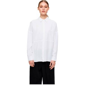 Blouse - Effen - Lyocell - Lange Mouw - Losse Pasvorm