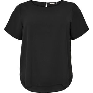 ONLY CARMAKOMA Carvica Life Ss Top WVN Noos T-shirt voor dames, zwart, 46