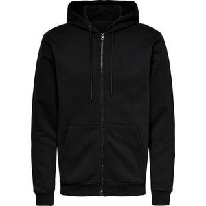Hoodie - Zwart - Katoen/Polyester - Regular Fit