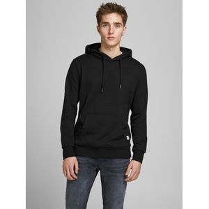 Jack & Jones - BASIC SWEAT HOODIE - Zwart - Katoen - Met Capuchon