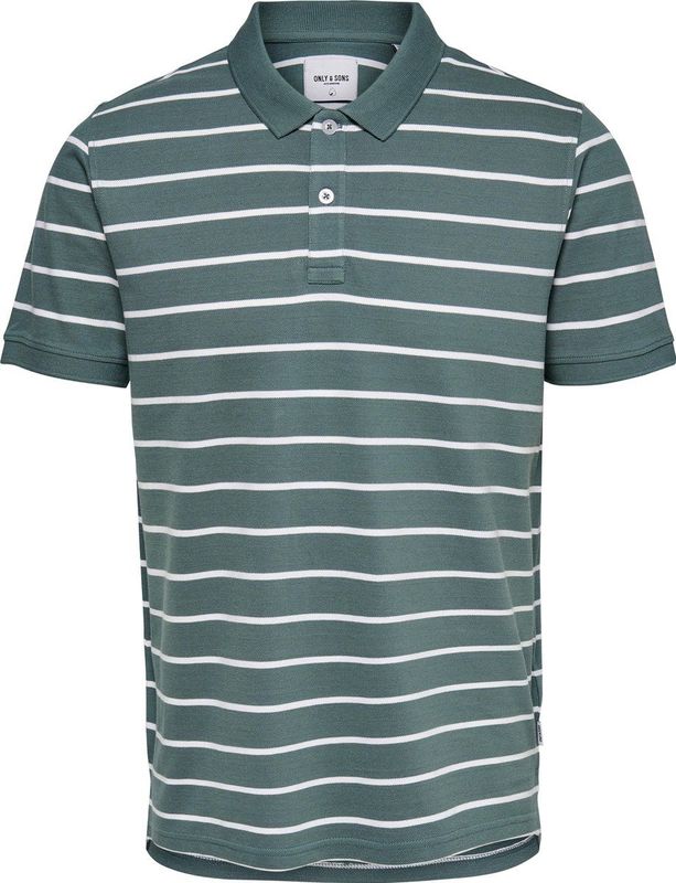 ONLY & SONS ONSCOOPER LIFE REG SS POLO - Heren Polo - Groen - 100% Organic Cotton