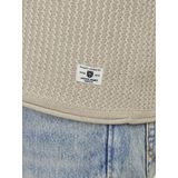JACK & JONES Carlos knit crew neck slim fit, heren pullover katoenmengsel met O-hals, beige melange