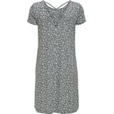 Only - ONLBERA BACK LACE UP DRESS - Jurk - Balsam Green met Witte Bloem - Jersey