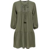 Onlvinnie - Korte Jurk - Tuniek - Katoen - O-hals, 3/4 Mouwen, Kanten Detail