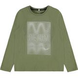 NAME IT - KIDS NKMBABAK LS TOP - T-shirt - Rood - Organisch Katoen