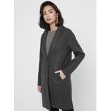 Only - ONLCARRIE BONDED COAT - Lange Jas - Donkergrijs Melange