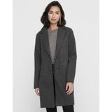 Only - ONLCARRIE BONDED COAT - Lange Jas - Donkergrijs Melange