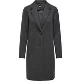 Only - ONLCARRIE BONDED COAT - Lange Jas - Donkergrijs Melange