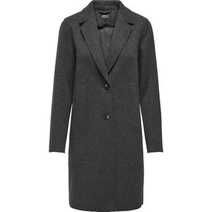 Only - ONLCARRIE BONDED COAT - Lange Jas - Donkergrijs Melange