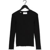 Selected Femme Anna Ls Crew Neck Tee Tops T-shirts - Zwart