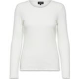 Selected Femme Anna Ls Crew Neck Tee Tops T-shirts - Wit