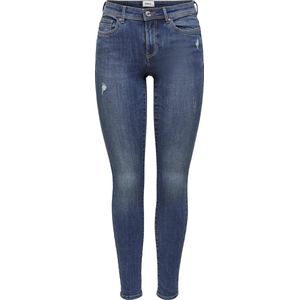 ONLY - OnLWAUW - Jeans - Blauw - Middelhoge Taille - Skinny Fit