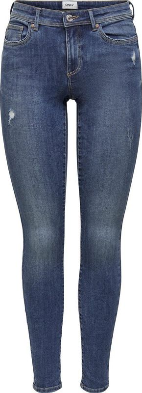 ONLY - OnLWAUW - Jeans - Blauw - Middelhoge Taille - Skinny Fit