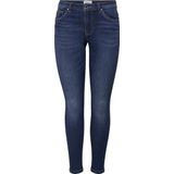 ONLY - ONLWAUW LIFE MID SKINNY Jeans - Blauw - Skinny Fit - Normale Waist
