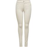 Only - Onlblush Life Mid Jeans - Ecru - Katoen/Elastaan