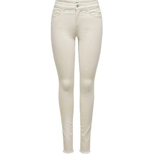 Only - Onlblush Life Mid Skinny Jeans - Ecru - 92% Katoen 8% Elastaan