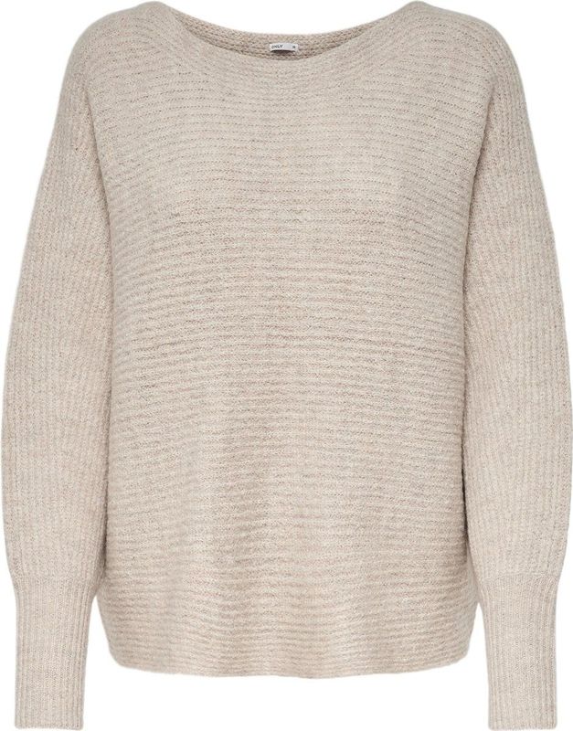 ONLY - Trui - Beige - Acryl - Vleermuismouwen