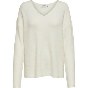Only Trui Onlcamilla V-neck Pullover Knt 15204588 Birch/melange Dames