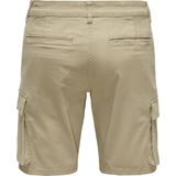ONLY & SONS - Onscam Stage Cargo Shorts - Chincilla - Katoen
