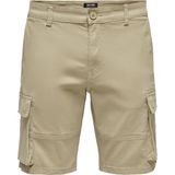ONLY & SONS - Onscam Stage Cargo Shorts - Chincilla - Katoen