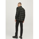 JACK & JONES ESSENTIALS Geruit Slim Fit Overhemd JJEGINGHAM Dusty Olive