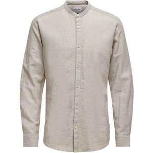 Only & Sons Caiden LS Solid Linen Mao Overhemd - Heren