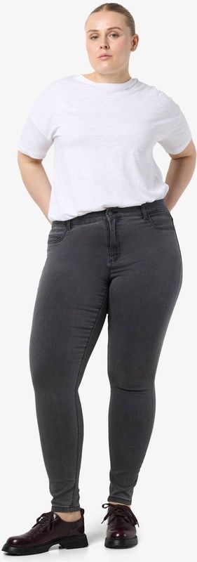 NOISY MAY Curve High Waist Skinny Fit Jeans NMCALLIE Antraciet